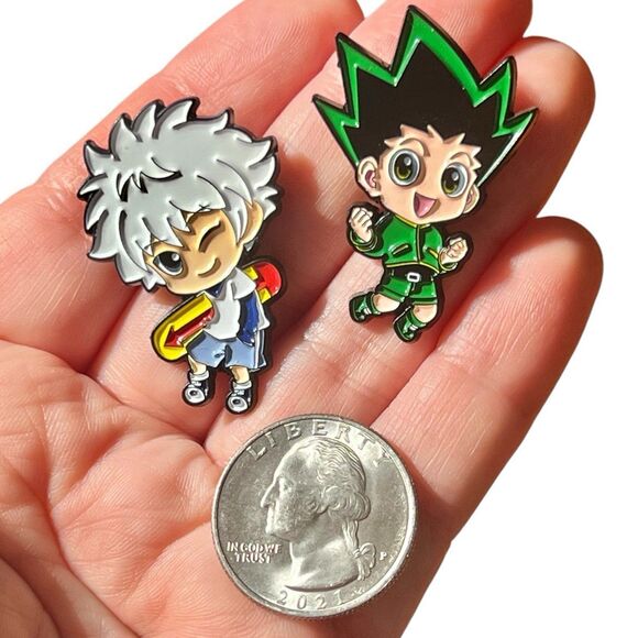 Hunter x Hunter Gon and Killua Enamel Pin Set of 2 Pins - Picture 3 of 8